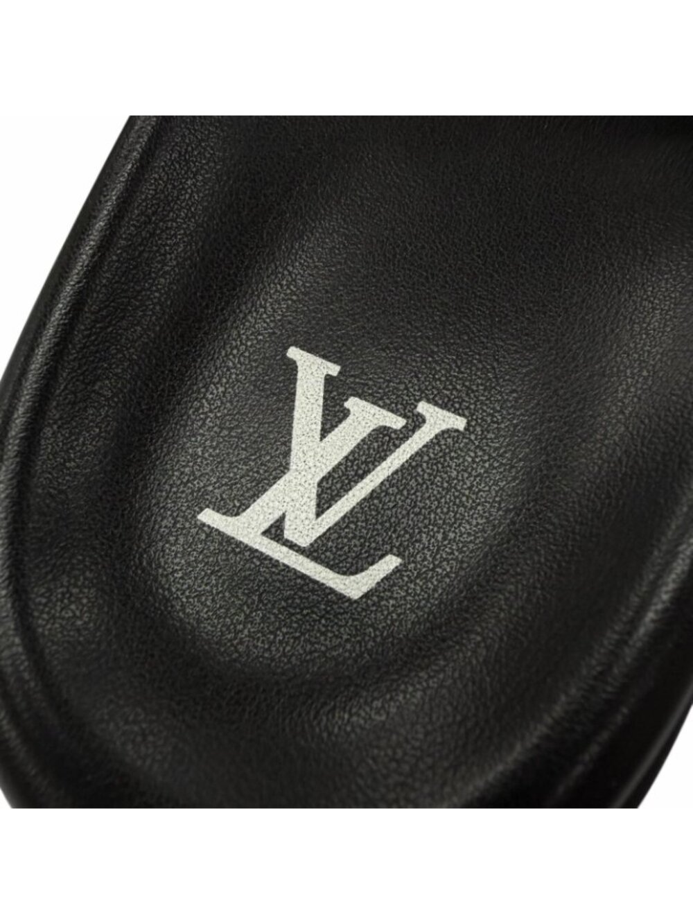 Louis Vuitton Miami Line Mules Leather Damier Giant Slide Sandals Black 9 - Picture 8 of 10